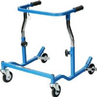 Drive Medical CE 1000 NBL Anterior Safety Roller - Size Adult, 4 Number of Wheels, 25" Base Depth, 20" Base Width, 35" Max Handle Height, 28" Min Handle Height, 15" Inside Hand Grip Width, 400 lbs Product Weight Capacity, Adjustable-brake spring tension, Height adjustable in 1" increments, Folds easily and stands on its own in the folded position, Blue Primary Product Color, Steel  Primary Product Material, UPC 822383143217 (CE 1000 NBL CE-1000-NBL CE1000NBL DRIVEMEDICALCE1000NBL) 