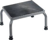 Drive Medical 13030-1SV Footstool With Non Skid Rubber Platform; Non-skid ribbed rubber platform; Reinforced rubber feet; Steel-welded silver vein construction; Comes fully assembled; Great addition to the bathroom for children to reach high sinks and mirrors; Provides a stable boost for those hard to reach items; UPC 822383144658 (DRIVEMEDICAL130301SV DRIVE MEDICAL 13030-1SV FOOTSTOOL NON SKID RUBBER PLATFORM) 
