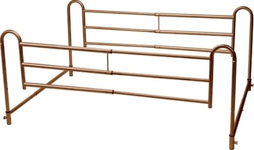 Drive Medical 16500bv Home Bed Style Adjustable Length Bed Rails, Fits all home-style beds, Constructed of 1