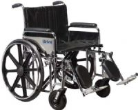Drive Medical STD24DFA-ELR Sentra Extra Heavy Duty Wheelchair, Detachable Full Arms, Elevating Leg Rests, 24" Seat, 8" Casters, 18" Seat Depth, 24" Seat Width, 13" Closed Width, 14" Armrest Length, 4 Number of Wheels, 24" x 2" Rear Wheels, 18" Back of Chair Height, 8" Seat to Armrest Height, 27.5" Armrest to Floor Height, 17.5"-19.5" Seat to Floor Height, Weight Capacity 500 lbs, Black Finish, UPC 822383192031 (STD24DFA-ELR STD24DFA ELR STD24DFAELR DRIVEMEDICALSTD24DFAELR) 