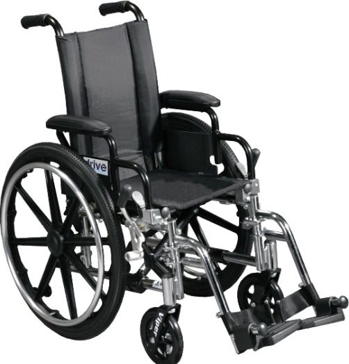 Drive Medical L420DDA-SF  Viper Wheelchair Flip Back Desk Arms, 4 Number of Wheels, 12