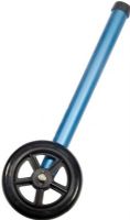 Drive Medical 10128BL Walker Wheels With Two Sets Of Rear Glides, For Use With Universal Walker, 5", Blue, 1 Pair; Converts folding walker into wheeled walker; Allows for 8 height adjustments; Rubber wheel allows walkers to roll easily and smoothly over irregular surfaces; Comes with rear glide caps, (Item # 10107) and glide covers (item # 10107C) allowing use on all surfaces; UPC 822383230993 (DRIVEMEDICAL10128BL DRIVE MEDICAL 10128BL WALKER WHEELS) 