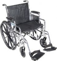 Drive Medical CS16DDA-SF Chrome Sport Wheelchair, Detachable Desk Arms, Swing away Footrests, 16" Seat, 8" Casters, 16" Seat Depth, 16" Seat Width, 10" Armrest Length, 12.5" Closed Width, 4 Number of Wheels, 24" x 1" Rear Wheels, 16" Back of Chair Height, 8" Seat to Armrest Height, Chrome Primary Product Color, Steel Primary Product Material, UPC 822383231334 (CS16DDA-SF CS16DDA SF CS16DDASF DRIVEMEDICALCS16DDASF DRIVEMEDICAL-CS16DDA-SF DRIVEMEDICAL CS16DDA SF) 