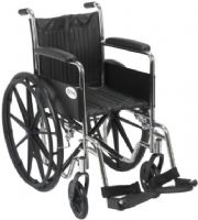 Drive Medical CS16FA-SF Folding Chrome Sport Wheelchair Full Arms Swing Away Footrest, 12.50" Closed Width, 4 Number of Wheels, 16" Seat Depth, 16" Seat Width, 16" Back of Chair Height, 17.50-19.50" Seat to Floor Height, 42" Overall Length w/ Riggings, 250 lbs Product Weight Capacity, Padded armrests, Comes with push to lock brakes, Chrome frame, Steel Primary Product Material, UPC 822383231372 (CS16FA-SF CS16FA SF CS16FASF DRIVEMEDICAL CS16FA SF DRIVEMEDICALCS16FASF DRIVEMEDICAL-CS16FA-SF) 