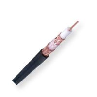Belden 8233P 0101000 14AWG, RG11 Video Triax Cable; Black; 14 AWG solid bare copper conductor; Plenum Rated according to NFPA-262 and UL-910 standards; Foam FEP insulation; Bare copper braid shields; PVDF jackets; UPC 612825196662 (BTX 8233P0101000 8233P 0101000 8233P-0101000) 