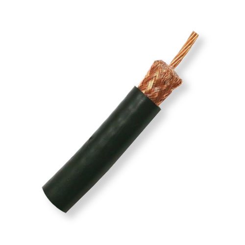 BELDEN82370101000, Model 8237, RG8, 13 AWG, 50 Ohm Coax Cable; Black; CMH-Rated; 13 AWG stranded 0.085-Inch Bare copper conductor; Polyethylene insulation; Bare copper braid shield; PVC jacket; UPC 612825196709 (BELDEN82370101000 TRANSMISSION CONNECTIVITY CONDUCTIVITY WIRE)