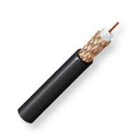 Belden 8263 0101000, Model 8263, 23 AWG, RG59,  Analog Video Coax Cable; Black Color; CMX-Rated; Solid Bare Copper-covered steel conductor; Polyethylene insulation; Bare Copper braid shield; For Indoor and Outdoor use; PVC jacket; UPC 612825356004 (BTX 82630101000 8263 0101000 8263-0101000 BELDEN) 