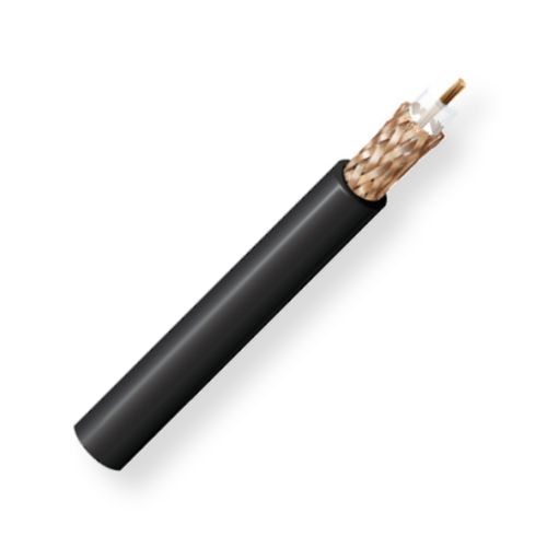 Belden 8267 0101000, Model 8267; 13 AWG, 50 Ohm; RG-213/U Coax Cable; Black; 13 AWG stranded 0.089-Inch bare copper conductor; Polyethylene insulation; Bare copper braid shield; Non-contaminating PVC jacket; Commercial non-QPL product; UPC 612825428411 (BTX 82670101000 8267 0101000 8267-0101000)
