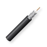 BELDEN8281B0101000, Model 8281B, RG59, 20 AWG, Precision Video Coax Cable; Black; Riser CMR-Rated; 20 AWG solid 0.031-Inch Bare copper conductor; Flame-retardant semi-foam polyethylene insulation; Tinned copper double braid shield; PVC jacket; UPC 612825355489 (BELDEN8281B0101000 TRANSMISSION CONNECTIVITY IMAGE WIRE) 