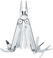 Leatherman 830039 Full-Size Wave Multi-Tool, Includes: Needlenose Pliers, Regular Pliers, Wire Cutters, Hard-wire Cutters, 420HC Knife, 420HC Serrated Knife, Saw, Scissors, Wood/Metal File, Diamond-coated File, Large Bit Driver, Small Bit Driver, Medium Screwdriver, Ruler (8 inch/19 cm), Bottle Opener, Can Opener and Wire Stripper, UPC 037447710636, Alternative to 830146 (830-039 830 039) 