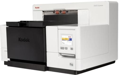 Kodak 8300766 Model i5600 Production Document Scanner; 140 pages per minute/560 images per minute; Optical Resolution 600 dpi; White LEDs Illumination; Maximum Document Width 304.8 mm (12 in.); Long Document Mode Length Up to 4.6 m (180 in.); Minimum Document Size 63.5 mm x 63.5 mm (2.5 in. x 2.5 in.); Automatic 750-sheet elevator design (830-0766 8300-766 83007-66)