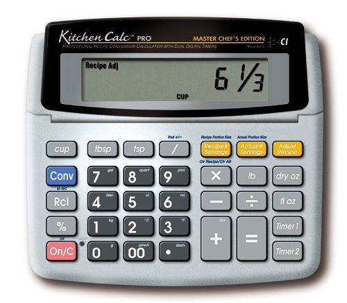Calculated Industries 8305 KitchenCalc Pro Master CHEF, Accurately scale recipes up or down, Work directly in kitchen fractions (Calculated Industries8305, Calculated Industries 8305, Calculated Industries-8305)