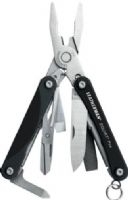 Leatherman 831195 Squirt PS4 Multi-Tools, Black; Tools: Spring-action Needlenose Pliers, Spring-action Regular Pliers, Spring-action Wire Cutters, 420HC Knife, Spring-action Scissors, Flat/Phillips Screwdriver, Bottle Opener, Wood/Metal File and Medium Screwdriver; Accessible while the tool is in its folded or closed position, mimicking the functionality of a pocket knife; UPC 037447220500 (83-1195 831-195 8311-95) 