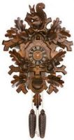 River City Clocks 835-16 Feeding Squirrels Cuckoo Clock, 18" Feeding Squirrels, Eight day cuckoo clocks have the time and cuckoo, Time & cuckoo driven by two weights which dangle from the clock, Clocks have great detail with a deeper carve then most cuckoo clocks, Made out of Alder wood which is a soft pine-like wood (835 16 83516 83516) 