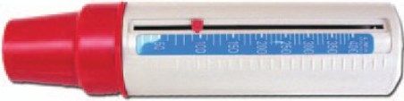 SunMed 8-3548-10 Standard Mini-Wright Peak Flow Meter, Tubular with a spring-loaded piston and a longitudinal slot through which air escapes, The scale reads from 60 to 850 litres/minutes (8354810 83548-10 8-354810)