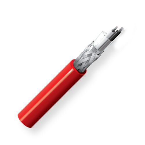 Belden 83552 002500, Model 83552; 22 AWG, 2-Conductor, Plenum-Rated, High Temperature Cable For Electronic Applications; Red; 2 Conductor 22 AWG Tinned Copper conductors; FEP Insulation; Overall Beldfoil Tape and Tinned Copper Braid double shield; FEP Outer Jacket, CMP-Rated; UPC 612825204909 (BTX 83552002500 83552 002500 83552-002500)