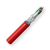 Belden 83554 002500 Model 83554, 4-Conductor, 22 AWG, Plenum-Rated Cable For Electronic Applications; Red; High Temperature, 22AWG Tinned Copper; FEP Insulation; Overall Beldfoil Tape and Tinned Copper Braid Shield; FEP Outer Jacket; CMP-Rated; UPC 612825204978 (BTX 83554002500 83554 002500 83554-002500) 