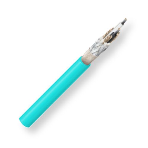 BELDEN84120061000 Model 8412, 2-Conductor, 20 AWG, High-Conductivity, Microphone Cable; Light Blue Color; 2 stranded high-conductivity Tinned Copper conductors; EPDM rubber insulation; Rayon braid; TC braid shield; Cotton wrap, EPDM jacket; UPC 612825206354 (BELDEN84120061000 CONNECTOR TRANSMISSION WIRE SOUND)