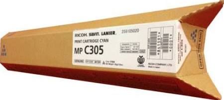Ricoh 841591 Cyan Toner Cartridge for use with Aficio MP C305, MP C305SPF and MP C305SP Laser Printers; Up to 4000 standard page yield @ 5% coverage; New Genuine Original OEM Ricoh Brand (84-1591 841-591 8415-91) 