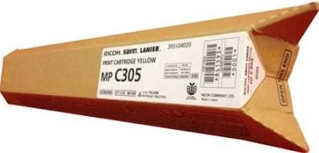 Ricoh 841593 Yellow Toner Cartridge for use with Aficio MP C305 and MP C305SPF Laser Printers, Up to 4000 standard page yield @ 5% coverage, New Genuine Original OEM Ricoh Brand (84-1593 841-593 8415-93) 