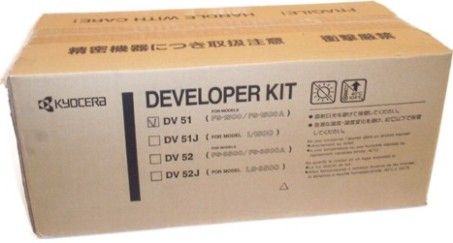 Kyocera 84367925 Model DV-51 Developer Black Kit For use with FS-1500 and FS-1500A Printers, 50000 pages yield, New Genuine Original OEM Kyocera Brand (843-67925 8436-7925 84367-925 DV51 DV 51)