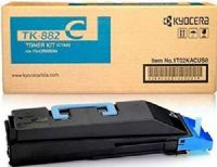 Kyocera 1T02KACUS0 Model TK-882C  Black Toner Cartridge, Cyan Print Color, Laser Print Technology, 18000 Page Typical Print Yield, For use with Kyocera FS-C8500DN, UPC 845161079294 (1T02KACUS0 1T02-KACUS0 1T02 KACUS0 TK882C  TK-882C  TK 882C ) 