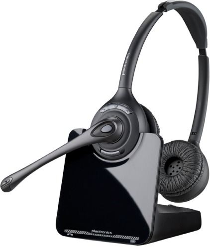 Plantronics 84692-01 Model CS520 Over-the-head Binaural DECT Headset, Range up to 350 feet away for maximum mobility, Offers you a choice of four comfort-tested wearing options to match your personal style, Premium wideband audio quality, One-touch call answer/end, vol +/- and mute, Talk time Up to 9 hours, UPC 017229134751, Replaced 70540-01 model CS361N (8469201 84692 01 8469-201 846-9201 CS-520 CS 520)