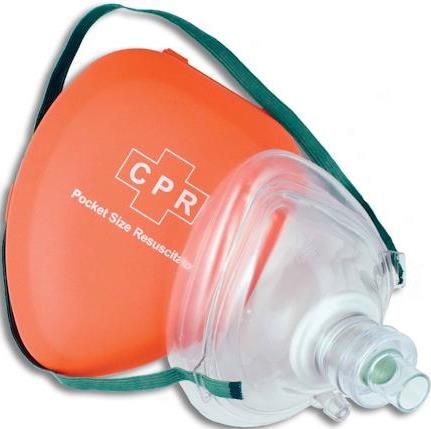 SunMed 8-5070-03 CPR Pocket Mask with Case & Large Filter, Effective fitting mask with head strap, Extra large filter, Fits Child or Adult, Including ridged case (8507003 85070-03 8-507003)