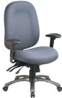 Office Star 8511 Multi-Function High Back Chair with Seat Slider, Contoured molded seat and back, Built in lumbar support, Ratchet back height adjustment, One touch pneumatic seat height adjustment, Multi function control with forward tilt, 21.5" W x 19" D x 4" T Seat size, 20" W x 24.25" H x 3.5" T Back size, Seat slider adjusts seat depth (85-11 85 11) 