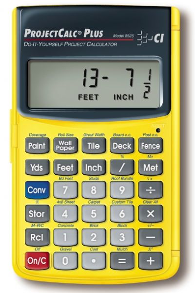 Calculated Industries 8525 ProjectCalc PLUS Model 8525 ProjectCalc Plus, LCD Display 11 digits, Replaced model 8515 (7 normal, 4 fractions) (8525-PLUS, 8525PLUS, 8525, PLUS)