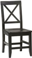 Linon 86100C124-01-KD-U Anna Dining Chair, Antique Black finish with red rub through, Unique single X back, Contoured seat for extra comfort, Solid and durable construction from solid pine, Easy to assemble, Solid Pine, 17.25" W x 20.75" D x 36.65" H, UPC 753793807898 (86100C12401KDU 86100C124-01-KD-U 86100C124 01 KD U) 