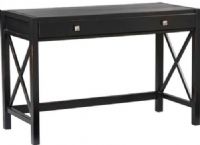 Linon 86105C124-01-KD-U Anna Desk, Antique Black finish, Use as a writing desk or a lap top desk, Storage drawer for your office essentials, Spacious work top, Solid and durable construction from pine and painted MDF, Pine and Painted MDF, 47.25" W x 20.5" D x 30.83" H, UPC 753793807942 (86105C12401KDU 86105C124-01-KD-U 86105C124 01 KD U)  
