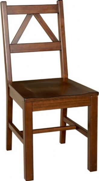 Linon 86157ATOB-01-KD-U Titian Chair, Pine and Painted MDF, Antique Tobacco Finish, Simple yet eye-catching design, Versatile Design, Wide seat for added comfort, Will easily complement your homes dcor, 17.32