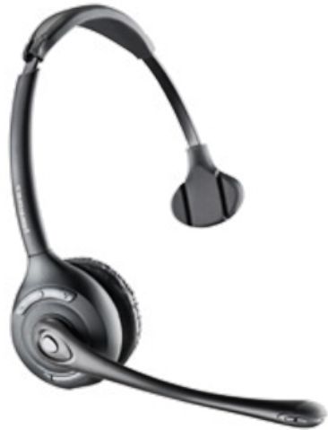 Plantronics 86919-01 Spare Headset Only, For use with CS510 Over-the-head Monaural Wireless Office Headset System, Wireless frequency DECT 6.0 range up to 350 ft, Advanced wideband audio using CAT-iq technology for high definition voice quality, Noise-canceling microphone reduces background noise interruptions, ensuring great audio quality and easing listener fatigue, UPC 017229136533 (8691901 8691-901 869-1901 86-91901)