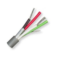 Belden 8722 060500, Model 8722, 20 AWG, 2-Pair, Audio, Control and Instrumentation Cable; Chrome Color; CMG-Rated; 20 AWG stranded Tinned Copper conductors; PVC insulation; Conductors cabled; 22 AWG stranded Tinned Cooper drain wire; PVC jacket; UPC 612825214373 (BTX 8722-060500 8722060500 8722060500 8722-060500 BELDEN) 