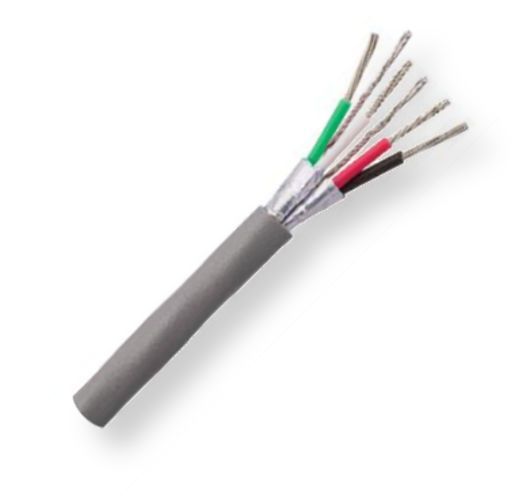 Belden 8723 060U1000, Model 8723, 22 AWG, 2-Pair, Audio, Control And Instrument Cable; Chrome; CM-Rated; 22 AWG stranded tinned copper conductors; Polypropylene insulation; Twisted pairs, individually Beldfoil shielded; 24 AWG stranded tinned copper drain wire; PVC jacket; UPC 612825214410 (BTX 8723060U1000 8723 060U1000 8723-060U1000 BELDEN)