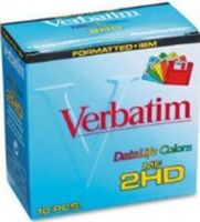 Verbatim 87326 DataLife Colors MF2HD 3.5" Microdisks IBM-Formatted (10 Pack), 1.44 MB (Formatted) Storage Capacity, Share and transport data quickly and easily, Stores multiple items, Blue, Green, Orange, Red and Yellow Colors, UPC 023942873266 (87-326 873-26) 