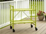 Cosco 87501APG1E Outdoor / Indoor Folding Serving Cart, Upscale Appearance that's Great for Everyday or, Occasional Use, No Tool Assembly, Transforms any Outdoor Space Quickly and Easily, Usage: Outdoor, Height: 33.465", Width: 19.291", Depth: 32.992", Net Weight: 19.202 lbs, UPC 044681870231 (87501APG1E 87501APG1E) 