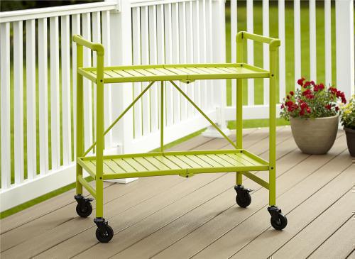 Cosco 87501APG1E Outdoor / Indoor Folding Serving Cart, Upscale Appearance that's Great for Everyday or, Occasional Use, No Tool Assembly, Transforms any Outdoor Space Quickly and Easily, Usage: Outdoor, Height: 33.465