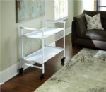Cosco 87602WHT1E Indoor / Outdoor Folding Serving Cart, Upscale Appearance that's Great for Everyday or, Occasional Use, No Tool Assembly, Transforms any Outdoor Space Quickly and Easily, Usage: Outdoor, Height: 33.465", Width: 19.291", Depth: 32.992", Net Weight: 19.202 lbs, UPC 044681870279 (87602WHT1E 87602WHT1E) 