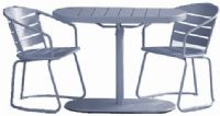 Cosco 87800GMGE Gray Metro Retro All Steel Nesting Bistro Set; One box shipment; Outdoor protected material; Ideal for patio, porch, poolside or garden; Small space compatible; Minimal maintenance required; Dimensions Chair 20.470"W x 22.050"D x 29.530"H, Table 39.760"W x 18.900"D x 29.530"H; Weight 52.03 lbs; UPC 044681870347 (87800 GMGE 87800-GMGE) 