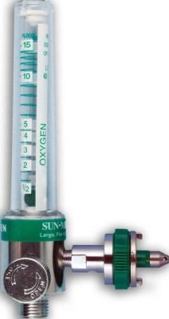 SunMed 8-8151-07 TruFlow Single 15LPM Oxy Ohio Stem Flow Meter, Very fine 0-15LPM flow adjustment, Durable Lexan inner & outer tubes (8815107 88151-07 8-815107)