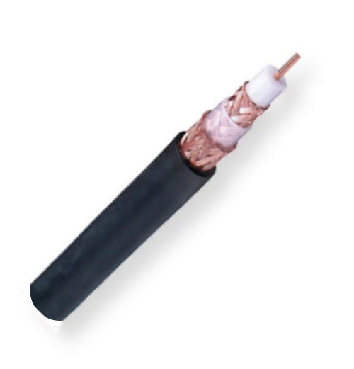 BELDEN88232010500 Model 88232, RG59; 20AWG Video Triax Cable; Black; 0.032-Inch bare copper conductor; Plenum-Rated; Foam FEP insulation; Double bare copper braid shields; FEP jacket; UPC 612825216902 (BELDEN88232010500 TRANSMISSION CONNECTIVITY IMAGE WIRE)