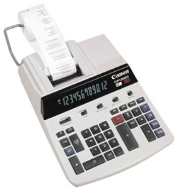 Canon 8838A001 Model CP1200-D Desktop Printing Calculator, 2 Color Printing, 12 Digit Display, Decimal Point Selector Switch, Round Up/Off/Down Switch, Grand Total/Rate Set Switch, Tax Keys, Item Count Switch, Printing Color Black/Red, Chain Multiplication/Division, Constant Multiplication/Division/Percentage Calculations, Decimal Selector, UPC 013803028560 (CP1200D CP1200 D CP1200 CANCP1200D CP1200-D)