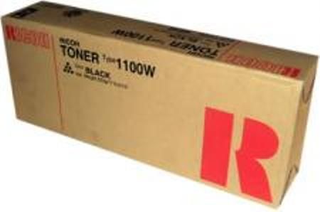 Ricoh 885165 Type 1100W Black Toner Cartridge (Box Of 2) for use with Ricoh Aficio FW-7030D Wide Format Digital Copier, Estimated Yield 7000 pages @ 5% average area coverage, New Genuine Original OEM Ricoh Brand (885-165 885 165)