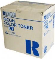 Ricoh 887908 Cyan Toner Cartridge Type L1 for use with Aficio COLOR 6010, 6110 and 6513 Laser Printers; Up to 5700 standard page yield @ 5% coverage; New Genuine Original OEM Ricoh Brand, UPC 708562913478 (88-7908 887-908 8879-08)  