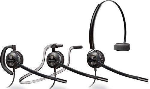 Plantronics 88828-01 EncorePro 540 - HW540 3-in-1 Headset, On-ear - convertible Headphones Form Factor, Wired Connectivity Technology, Mono Sound Output Mode, Boom Microphone Type, Mono Microphone Operation Mode, Noise-Canceling and Flexible Microphone, Compatible with PCs and Desk Phones, Three Wearing Styles, Wideband Audio up to 6,800 Hz, UPC 017229142947 (88828-01 88828 01 8882801 EncorePro-540 EncorePro540 HW-540 HW 540)