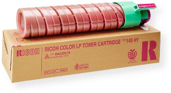 Ricoh 888310 High-Yield Magenta Toner Cartridge Type 145 for use with Aficio CL4000DN, SP C410DN, SP C411DN and SP C420DN Printers; Up to 15000 standard page yield @ 5% coverage; New Genuine Original OEM Ricoh Brand, UPC 026649883101 (88-8310 888-310 8883-10) 
