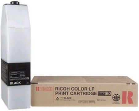 Ricoh 888442 Type 160 Black Toner Cartridge for use with Ricoh Aficio CL7200, CL7200D, CL7200DL, CL7200DT1, CL7200DT2, CL7300, CL7300D, CL7300DL, CL7300DT1 and CL7300DT2 Printers, 24000 page yield at 5% coverage, New Genuine Original OEM Ricoh Brand (888-442 888 442)