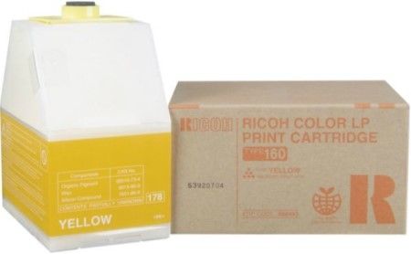 Ricoh 888443 Yellow Toner Cartridge for use with Aficio CL7200 and CL7300 Printers; Up to 10000 standard page yield @ 5% coverage; New Genuine Original OEM Ricoh Brand, UPC 026649884436 (88-8443 888-443 8884-43) 
